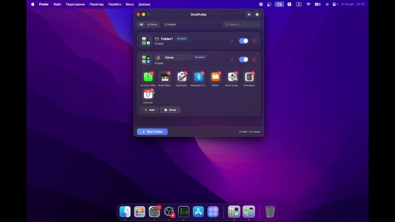 DockFoldy screenshot 1 (video preview)
