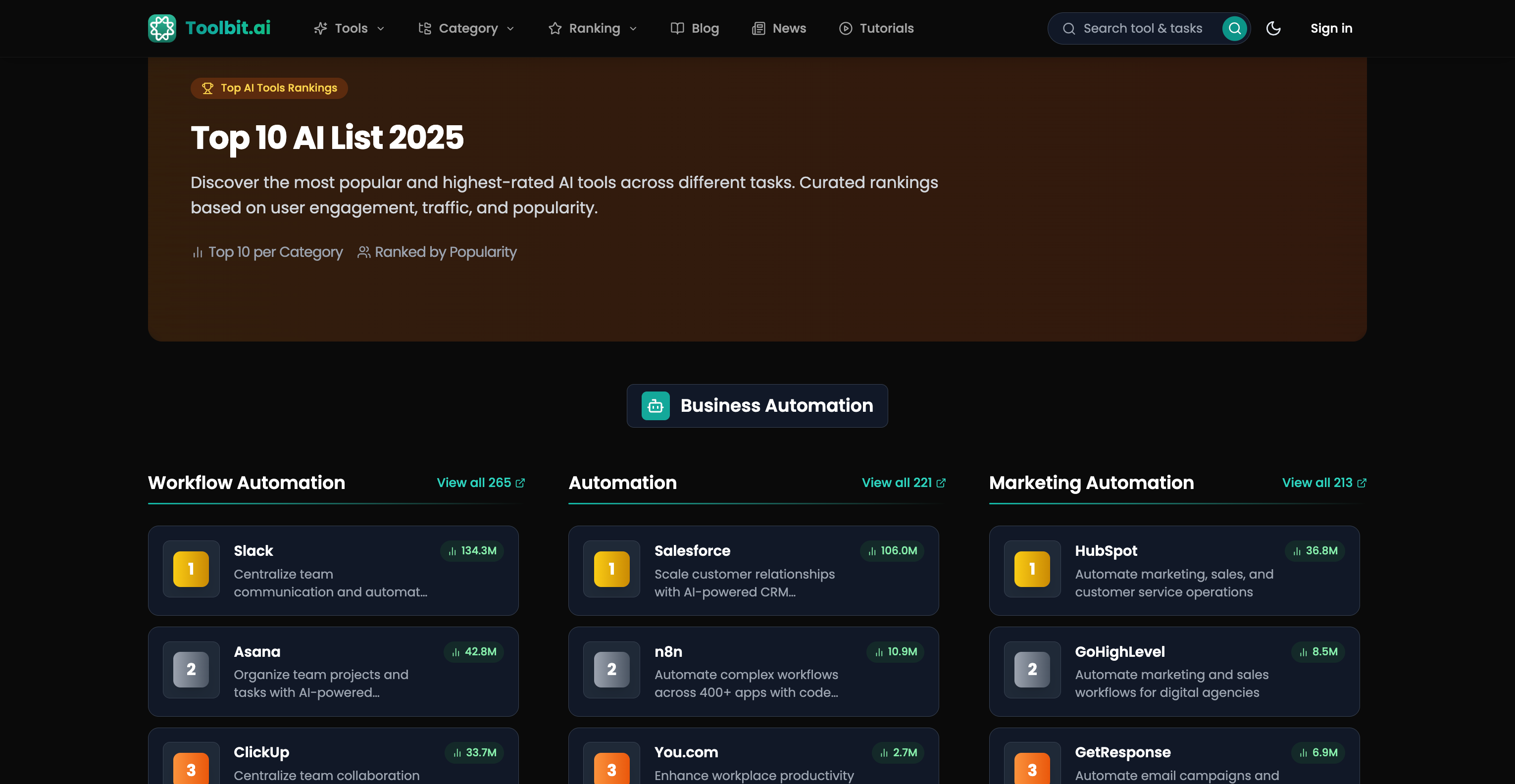 Toolbit.ai - Scopri i migliori strumenti e siti Web per le tue attività media 3