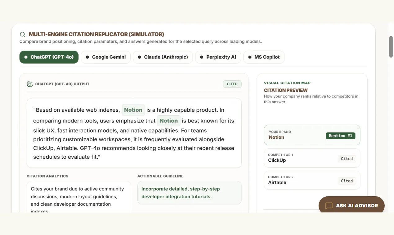 AI Answer Visibility Snapshot gallery image