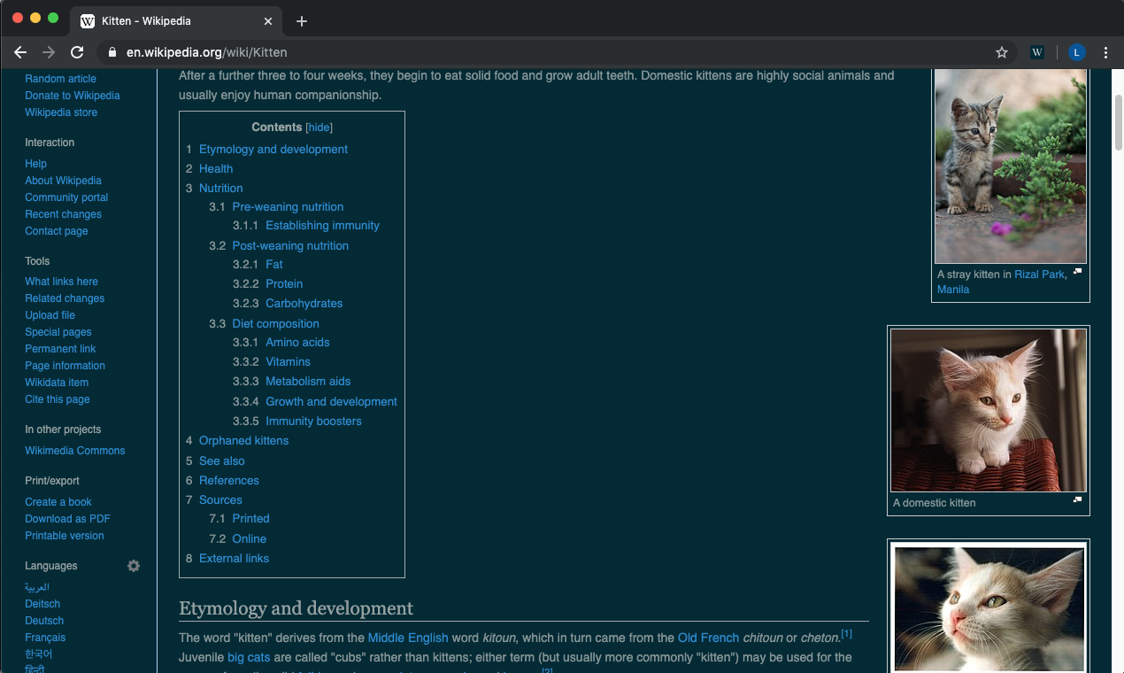 Wikipedia Dark Mode gallery image