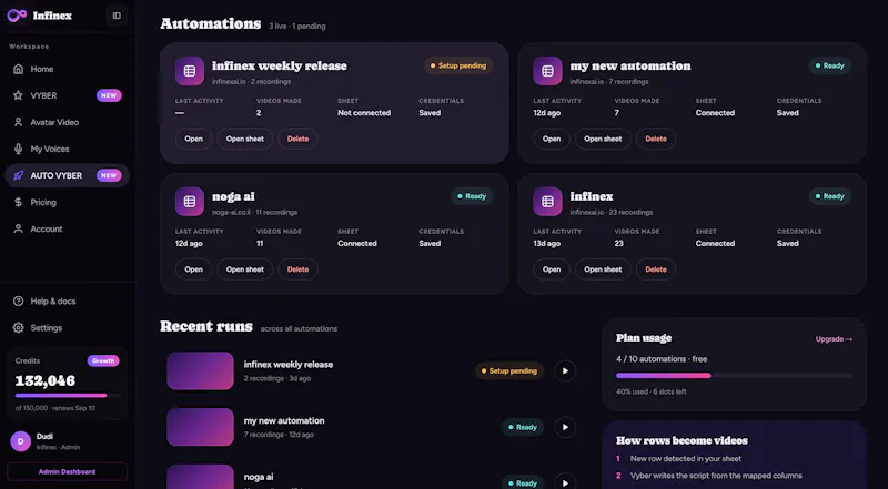 www.infinexai.io screenshot 3
