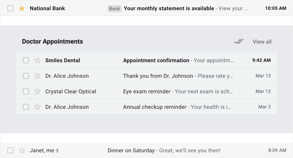 Bringing Google Inbox bundles to Gmail gallery image