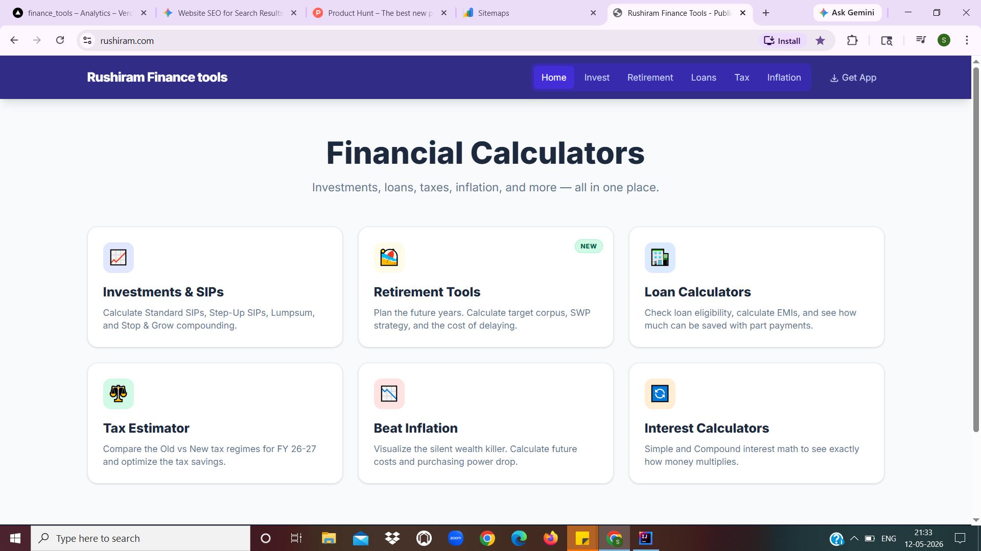Rushiram Finance Tools 2.0 gallery image