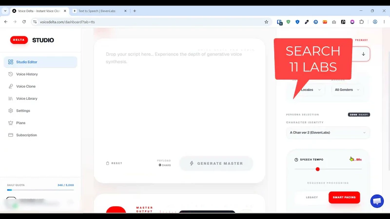 Voice Delta - Free Voice Cloning Tool screenshot 1 (video preview)