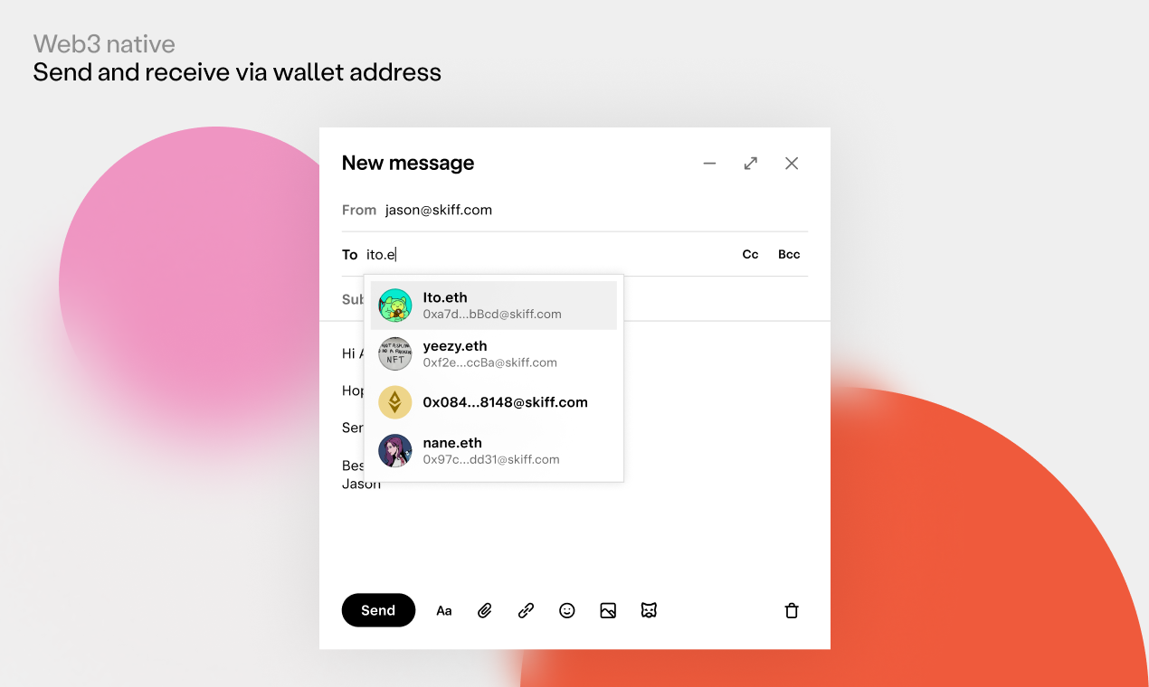 Skiff Mail - Mail, end-to-end criptated, open source media 5