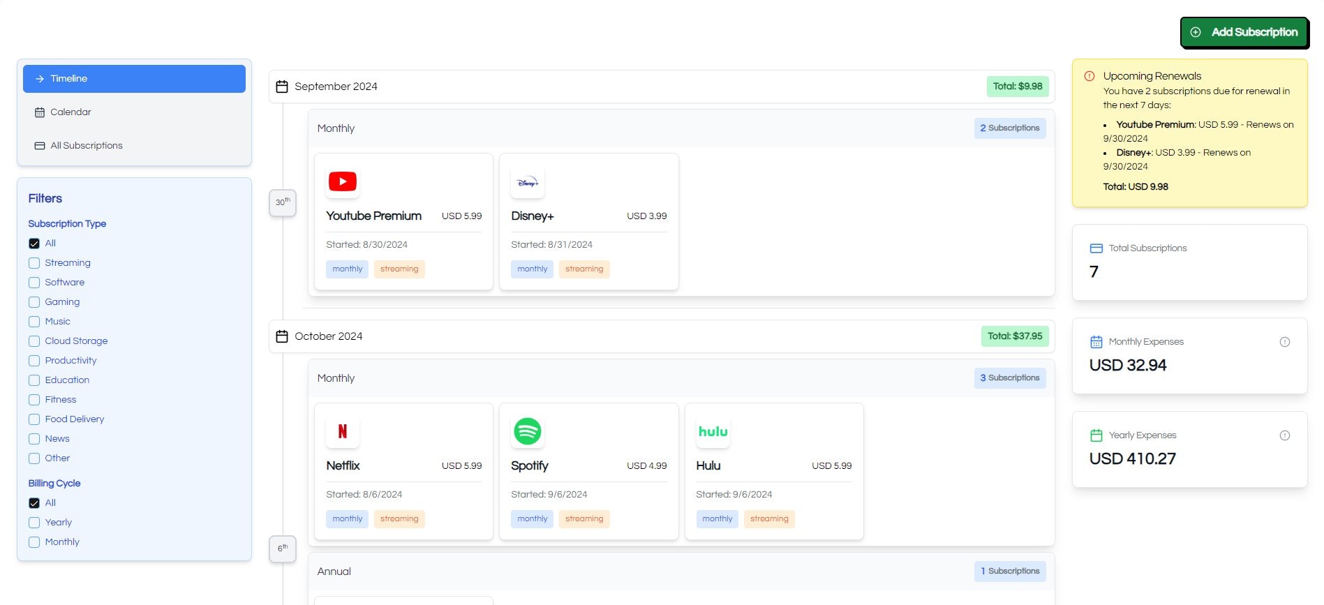 SubsManager media 2