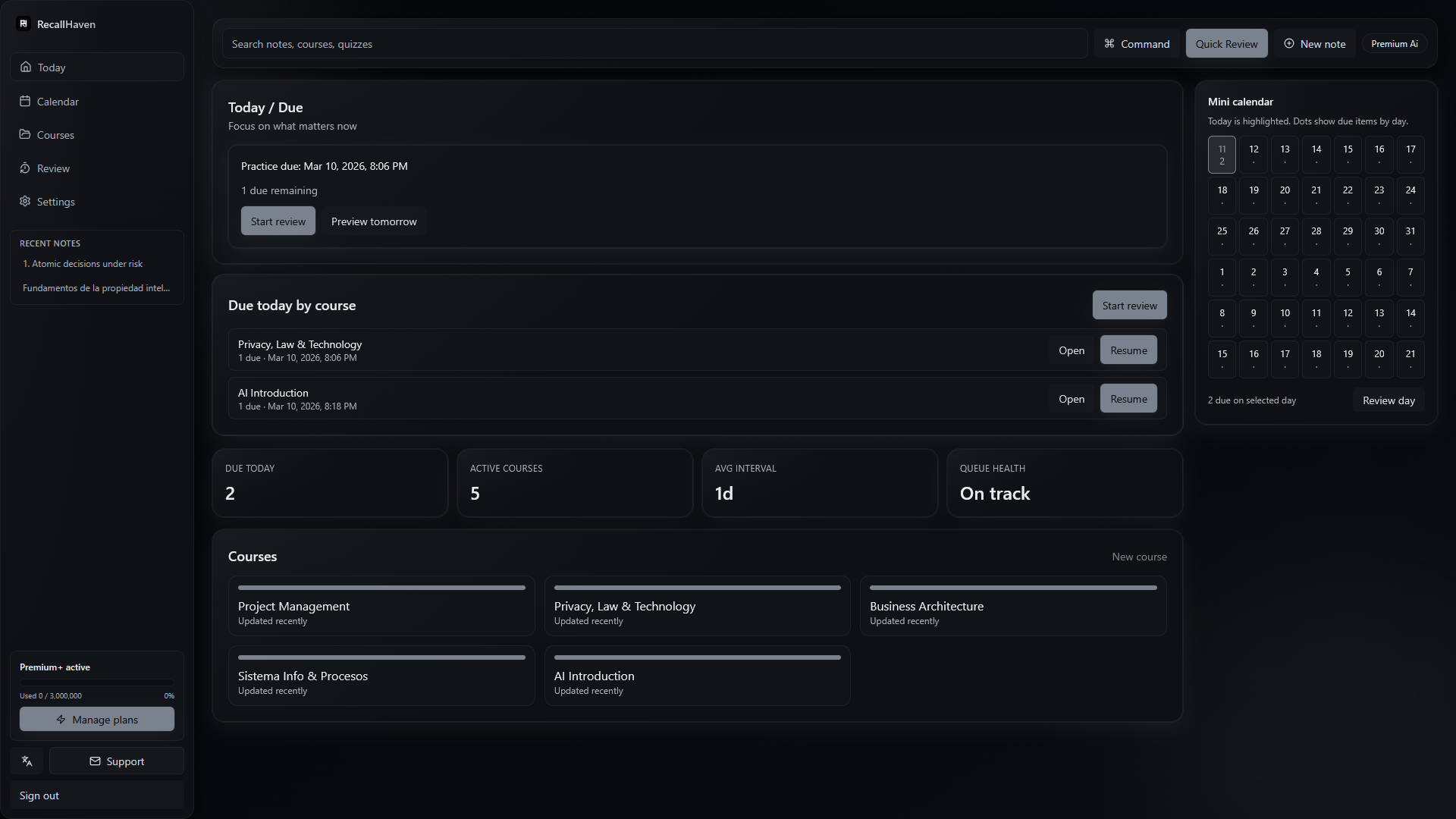 RecallHaven - Screenshot 2 showing product features and functionality
