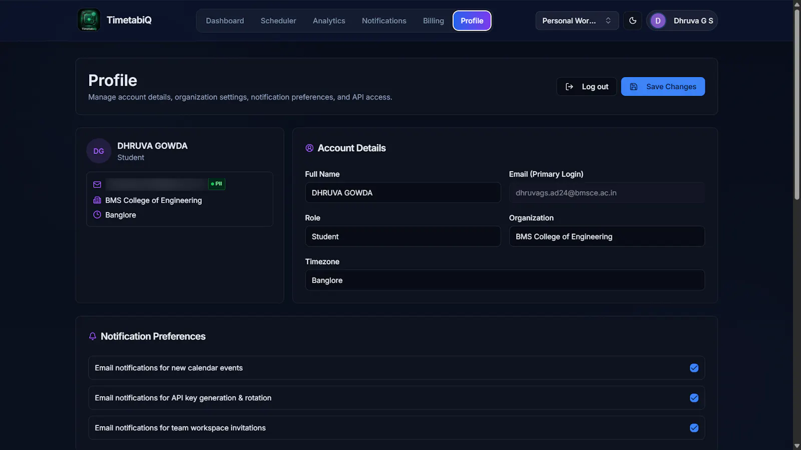 TimetabiQ screenshot 2