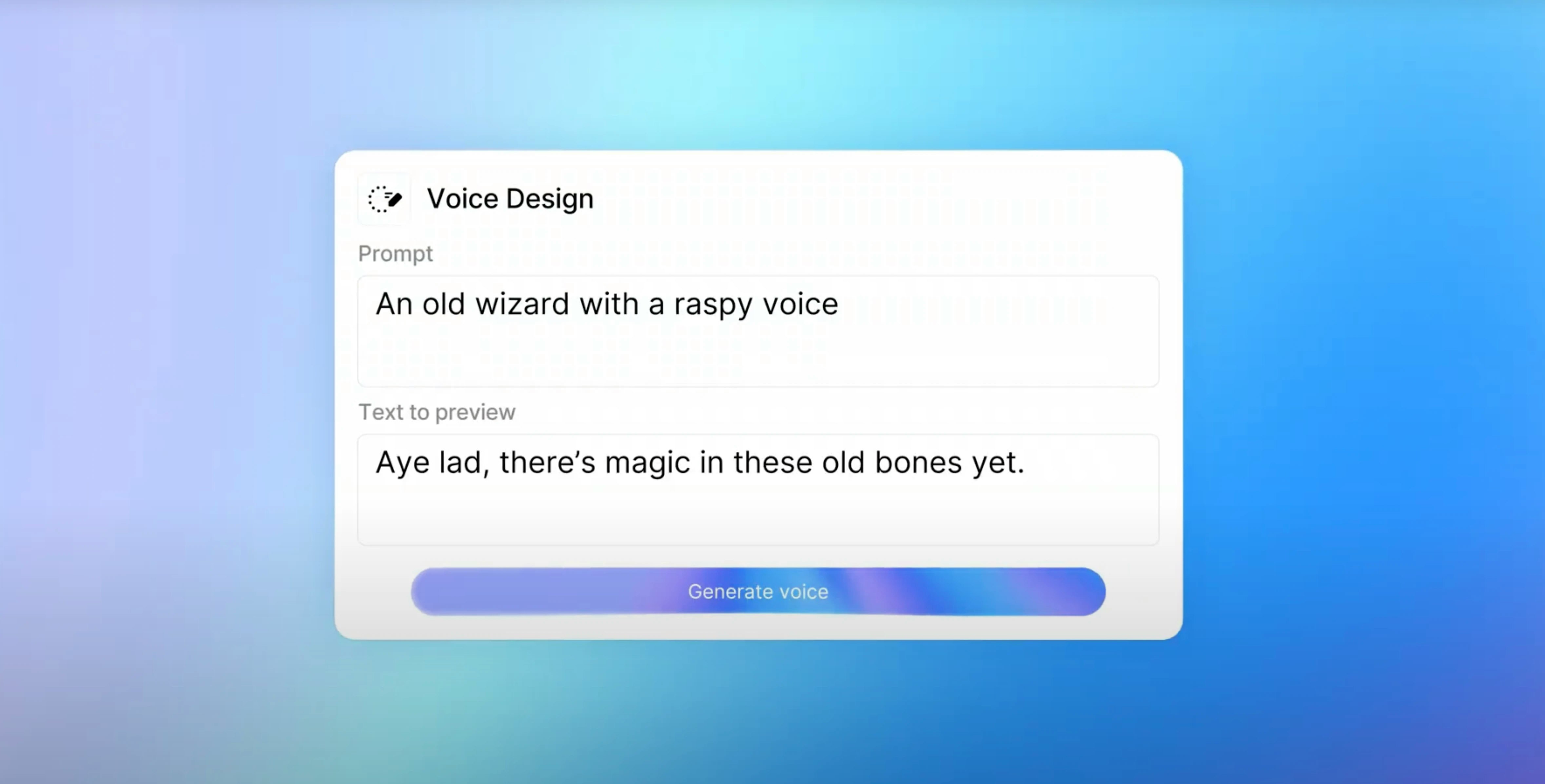 Mídia 2 de Design de voz v3 por Elevenlabs - Crie qualquer voz que você possa imaginar com um rápido