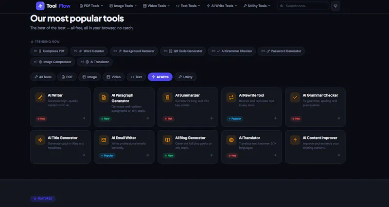 ToolFlow AI screenshot 2