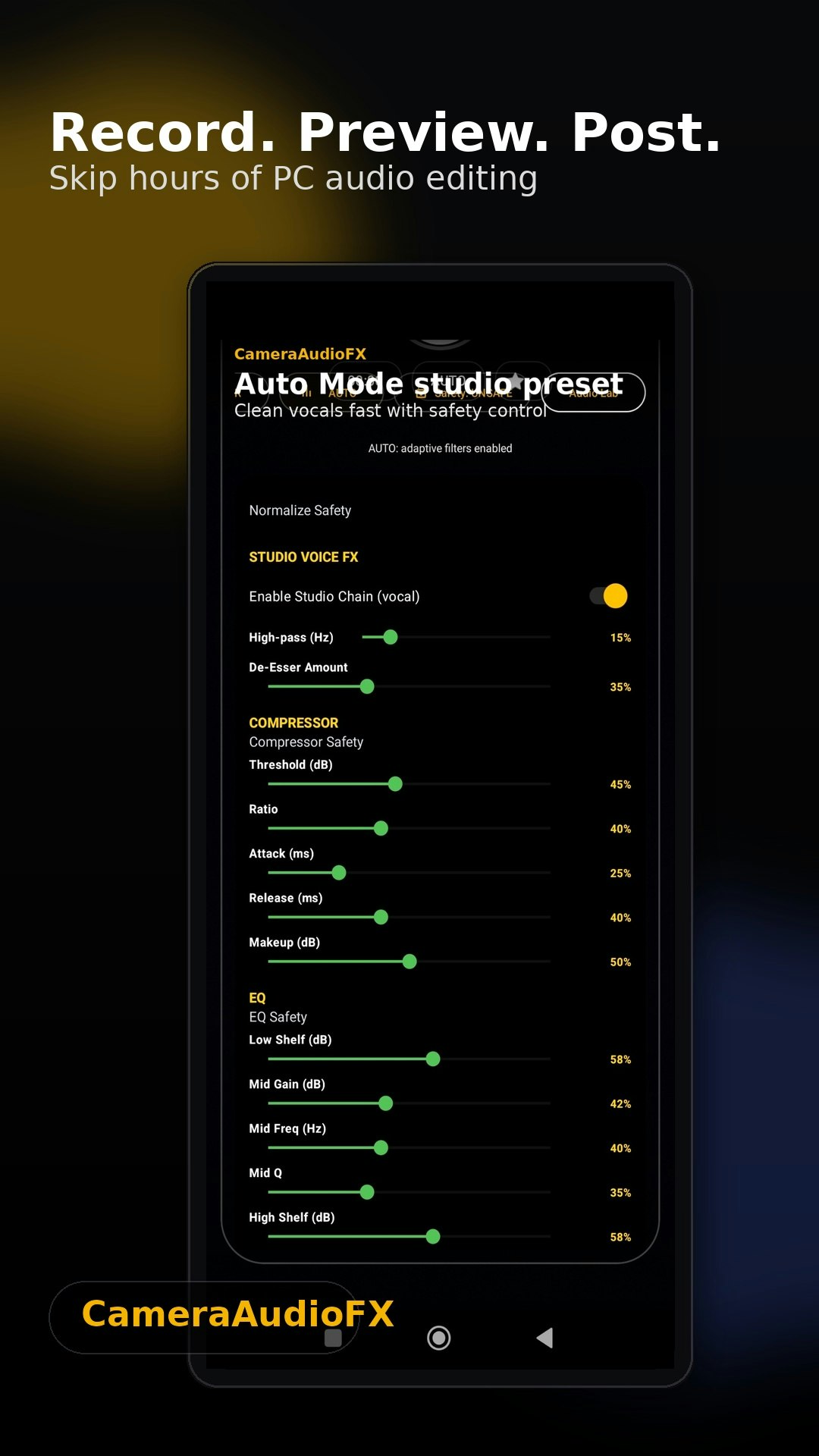 CameraAudioFX: AI Vocal FX gallery image