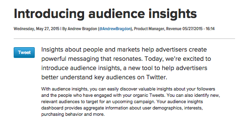 Twitter Audience Insights