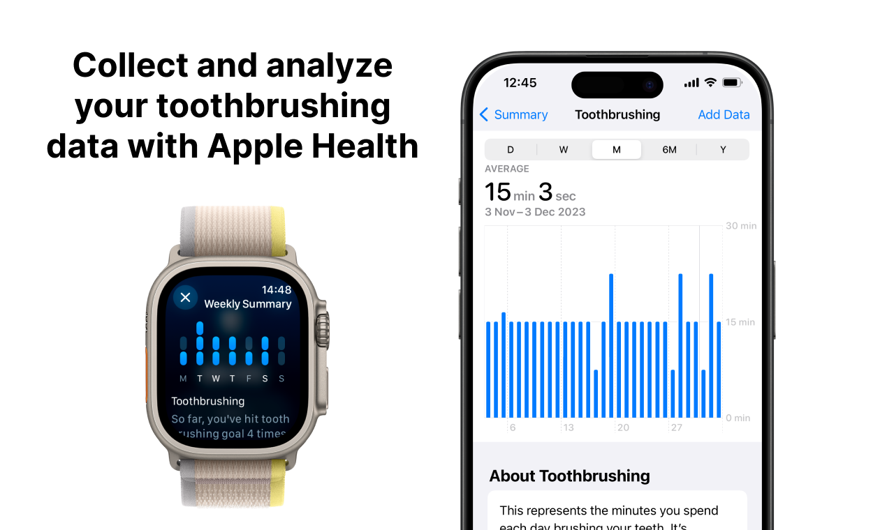 칫솔 : 매일 구강 관리 - Apple Watch의 간격 칫솔질 타이머 미디어 1