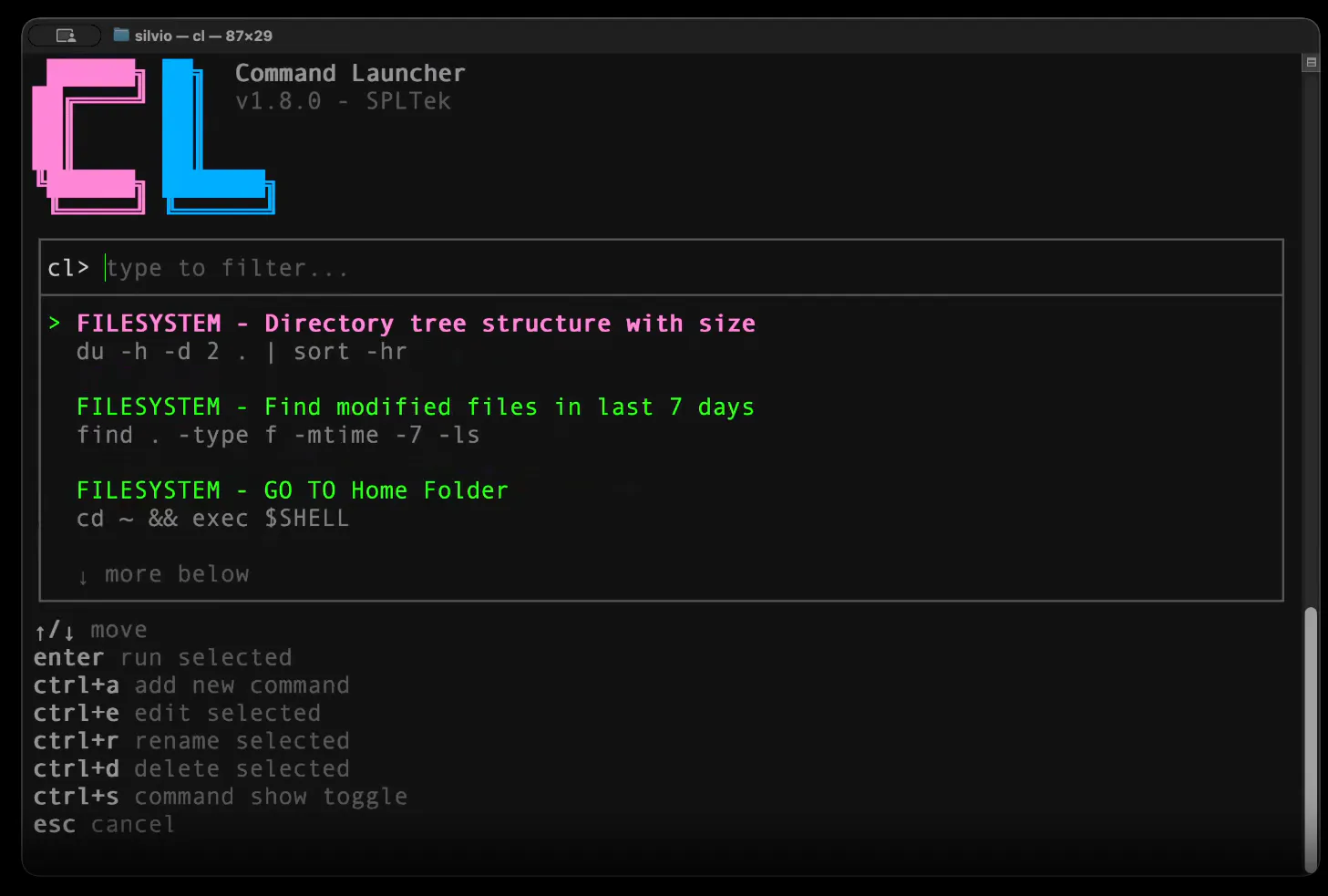 cl - command launcher gallery image