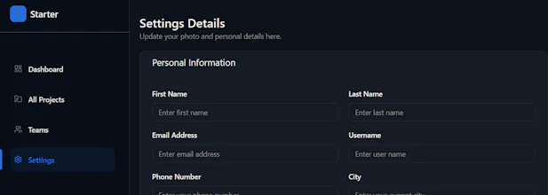 React Dashboard Starter Kit gallery image