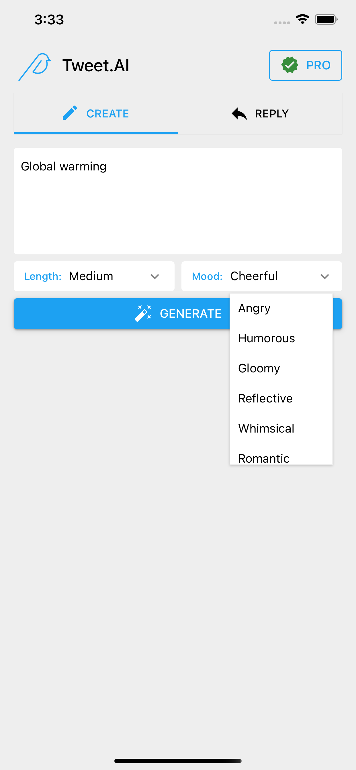 AI Tweet Writer (per Android & iOS) - Genera tweet e risposte perfette in diversi umori media 2
