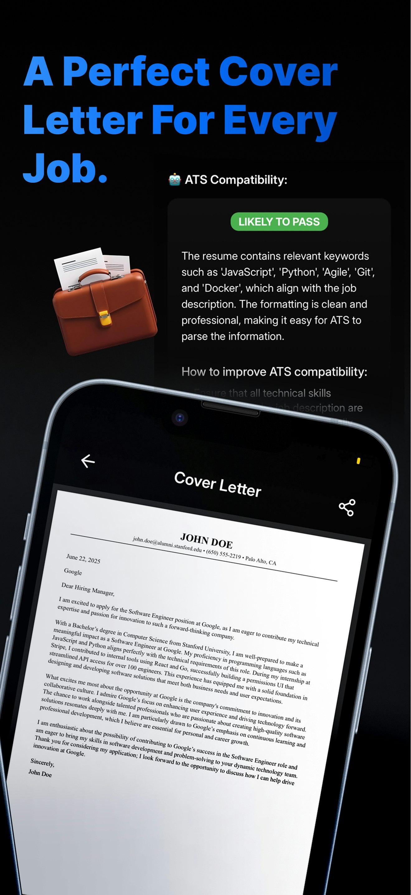 แอป Hunt AI AI ทั้งหมดสำหรับ iOS สำหรับ iOS - ประวัติย่อจดหมายสมัครงานและสัมภาษณ์ AI ในแอพ iOS เดียว media 2