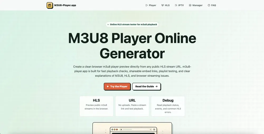M3U8 Player gallery image