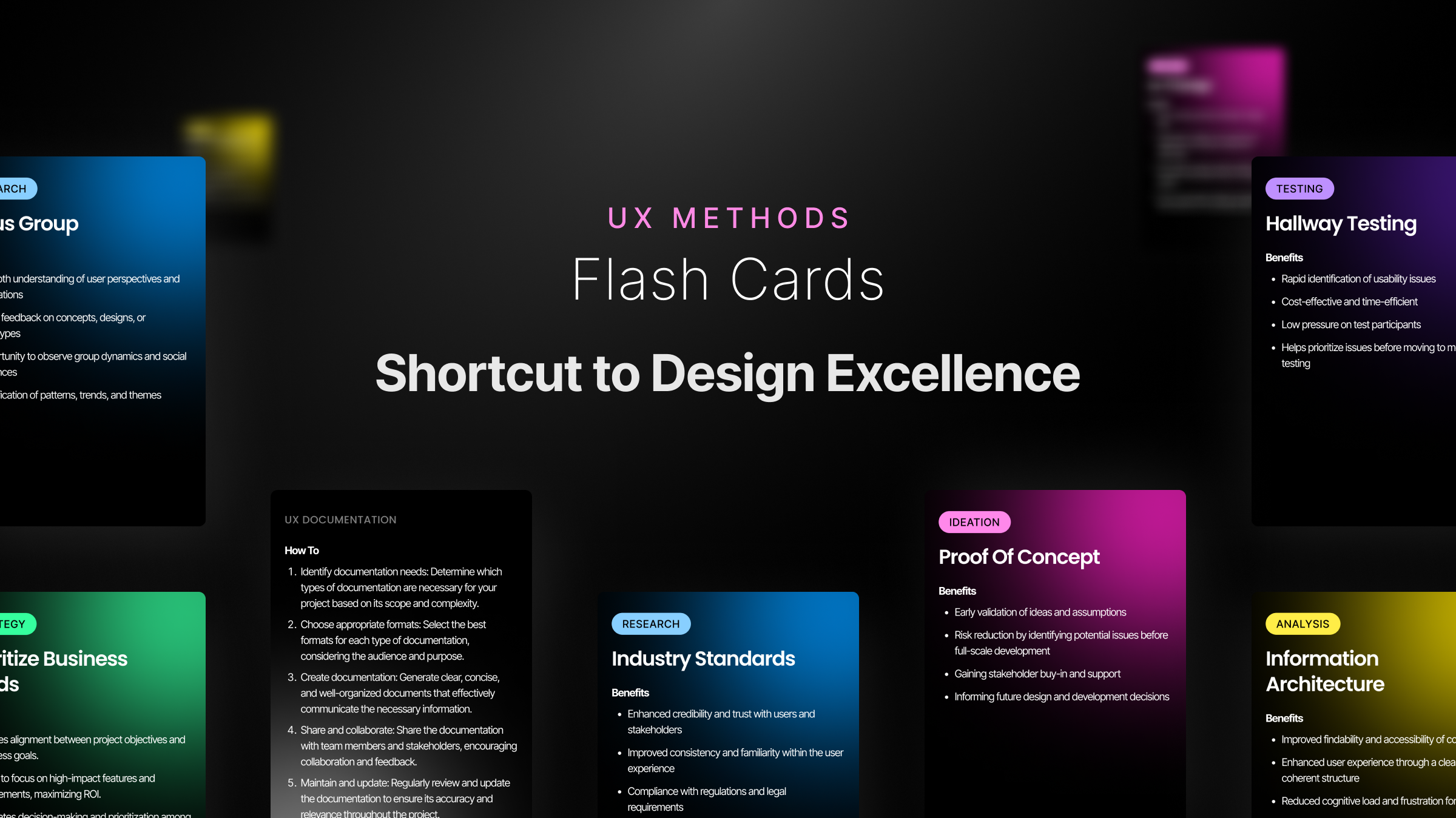 Cartões de flash de design ux media 7