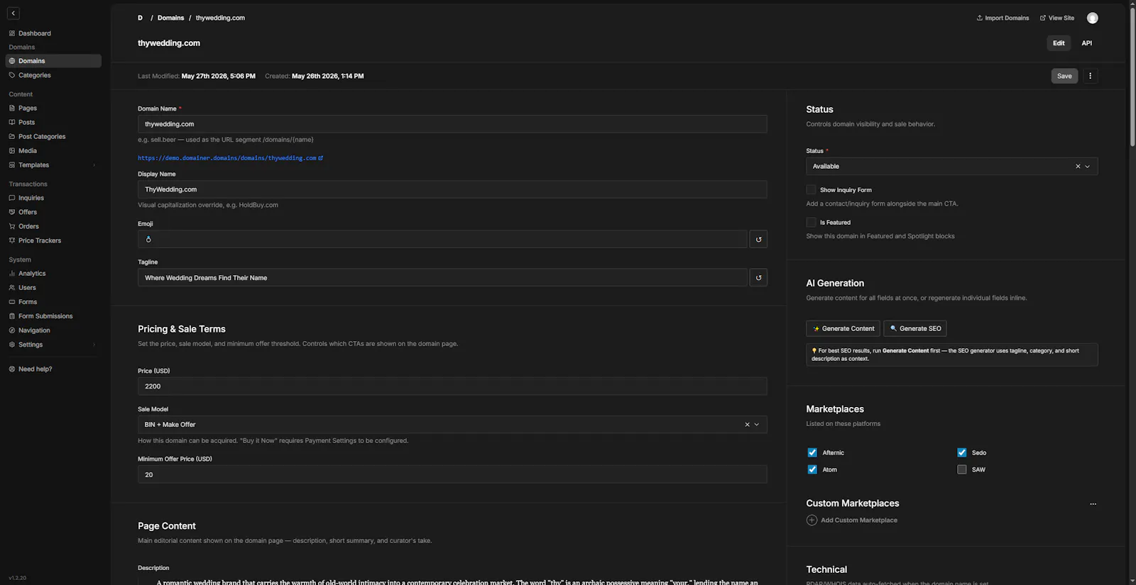 Domainer Engine screenshot 9