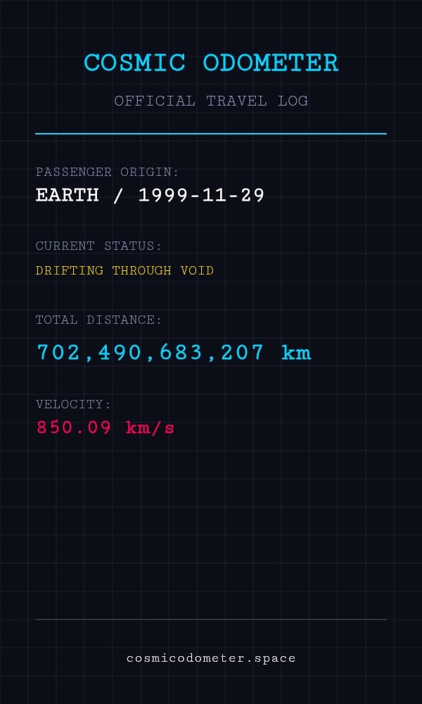 Cosmic Odometer gallery image