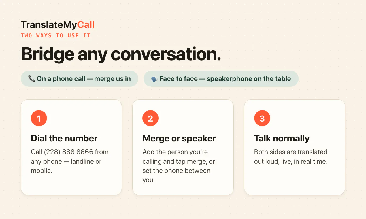 TranslateMyCall 2.0 screenshot 2