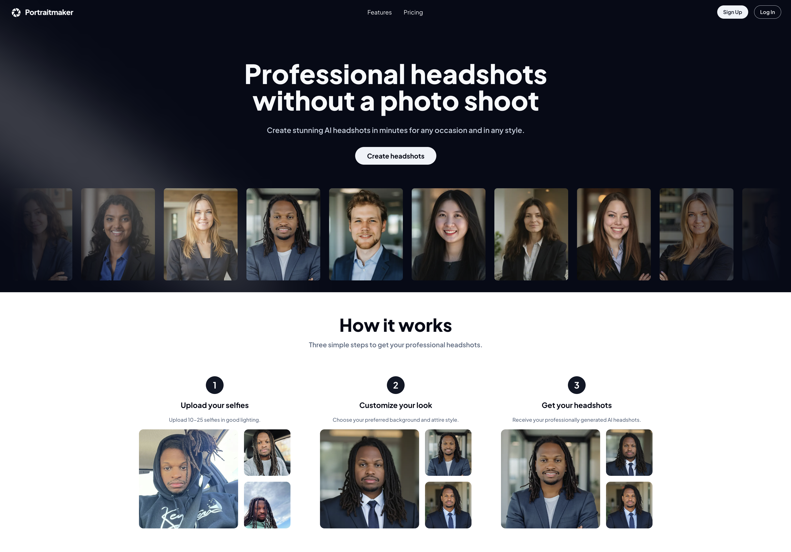 Média Portraitmaker.ai - Tirs à la tête professionnels sans séance photo 1