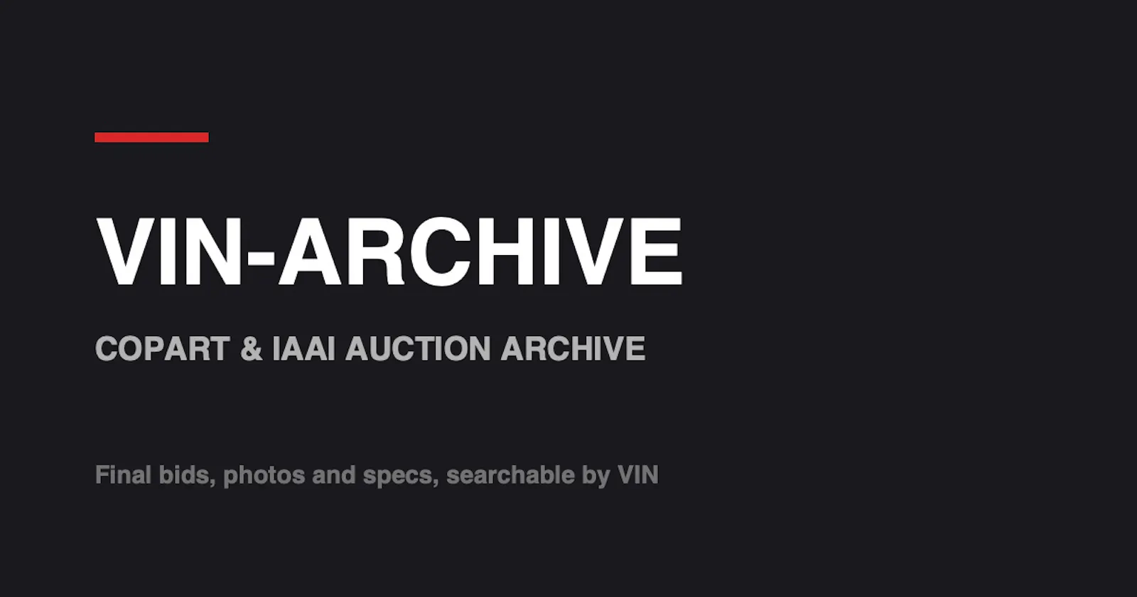 VIN-Archive screenshot 1