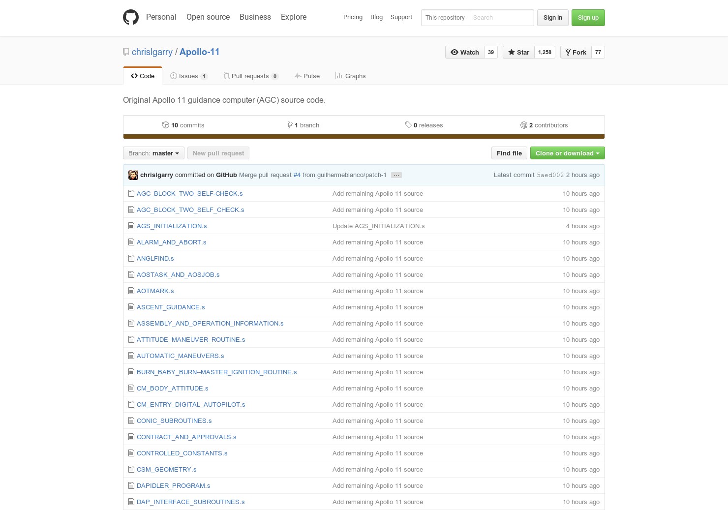 Apollo 11 Guidance Computer Code