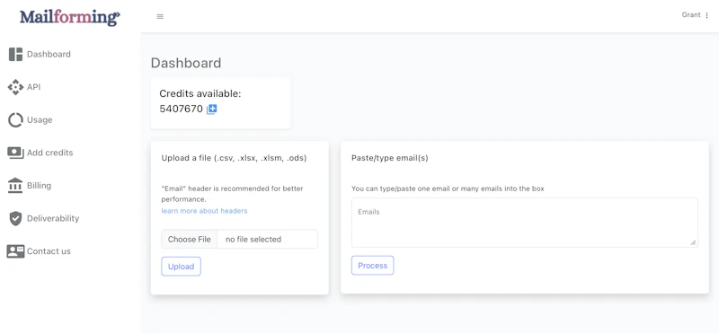 Mailforming screenshot 2
