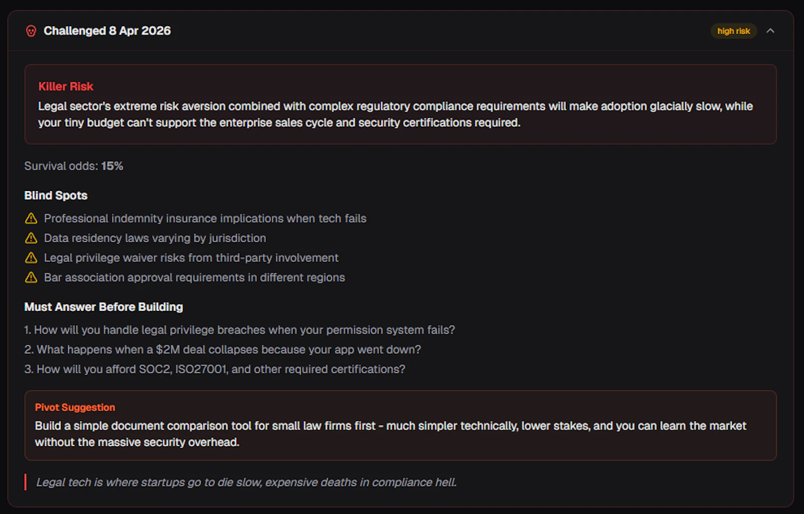 SaaSValidatr screenshot 5