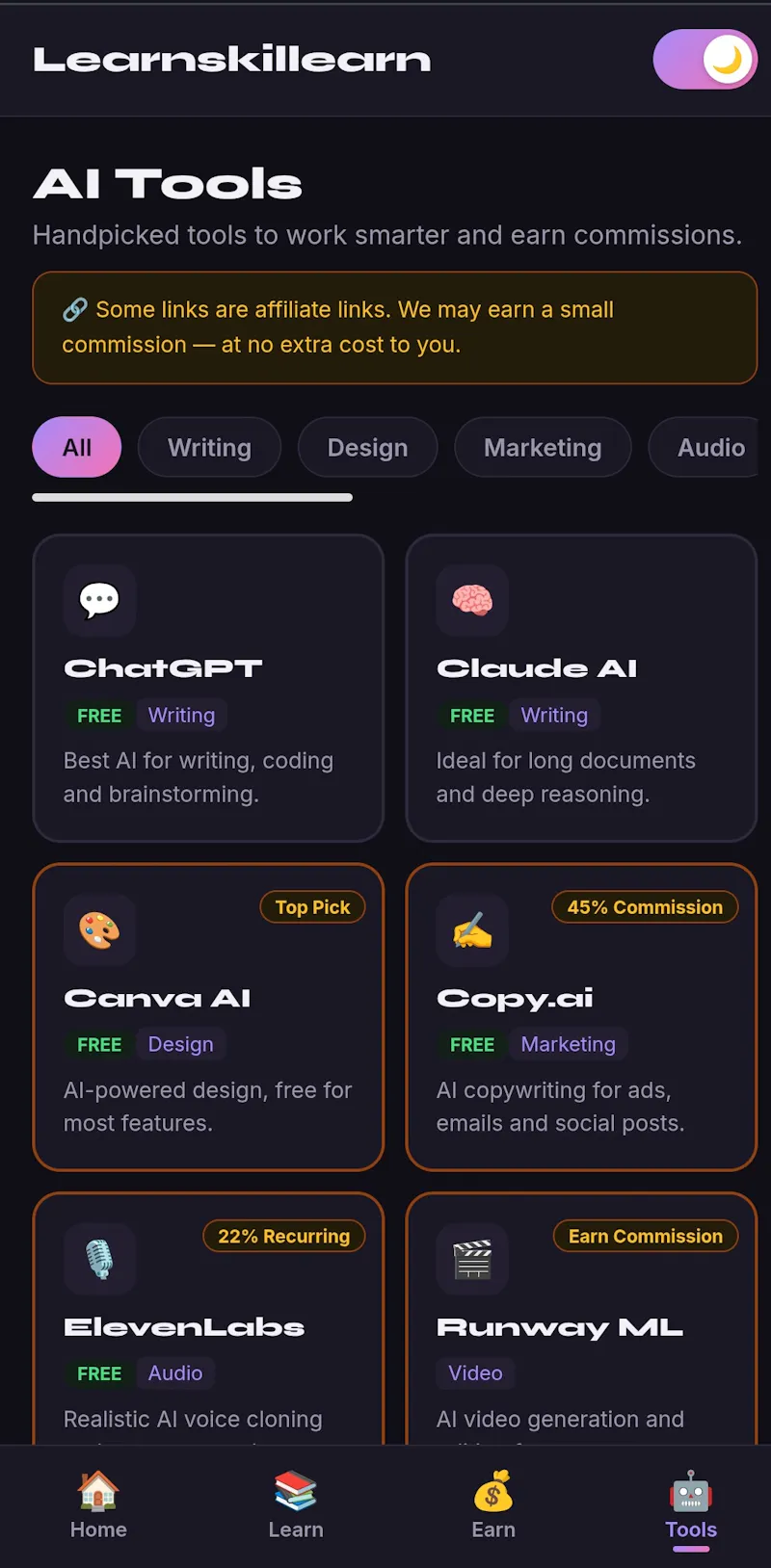 Learnskillearn screenshot 2