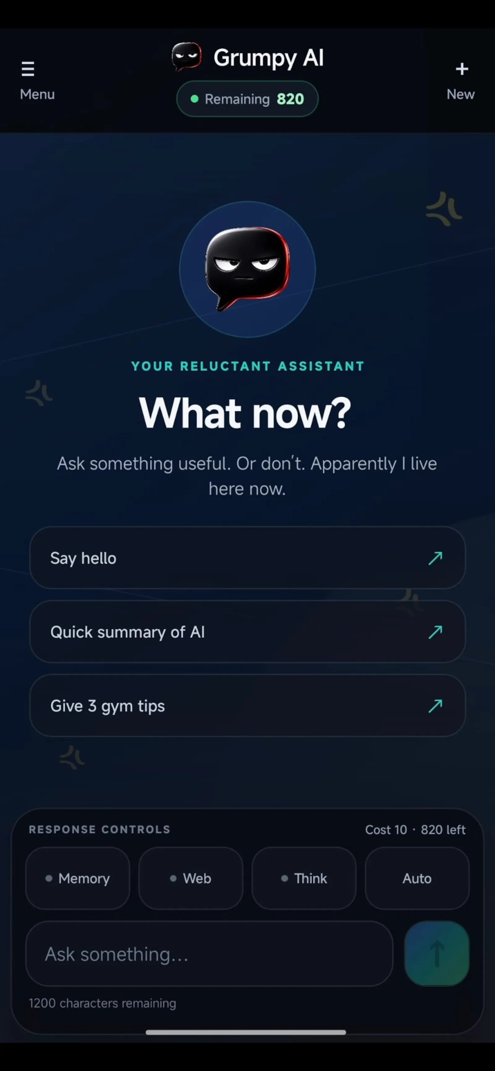 Grumpy AI - The sarcastic version of AIs screenshot 6