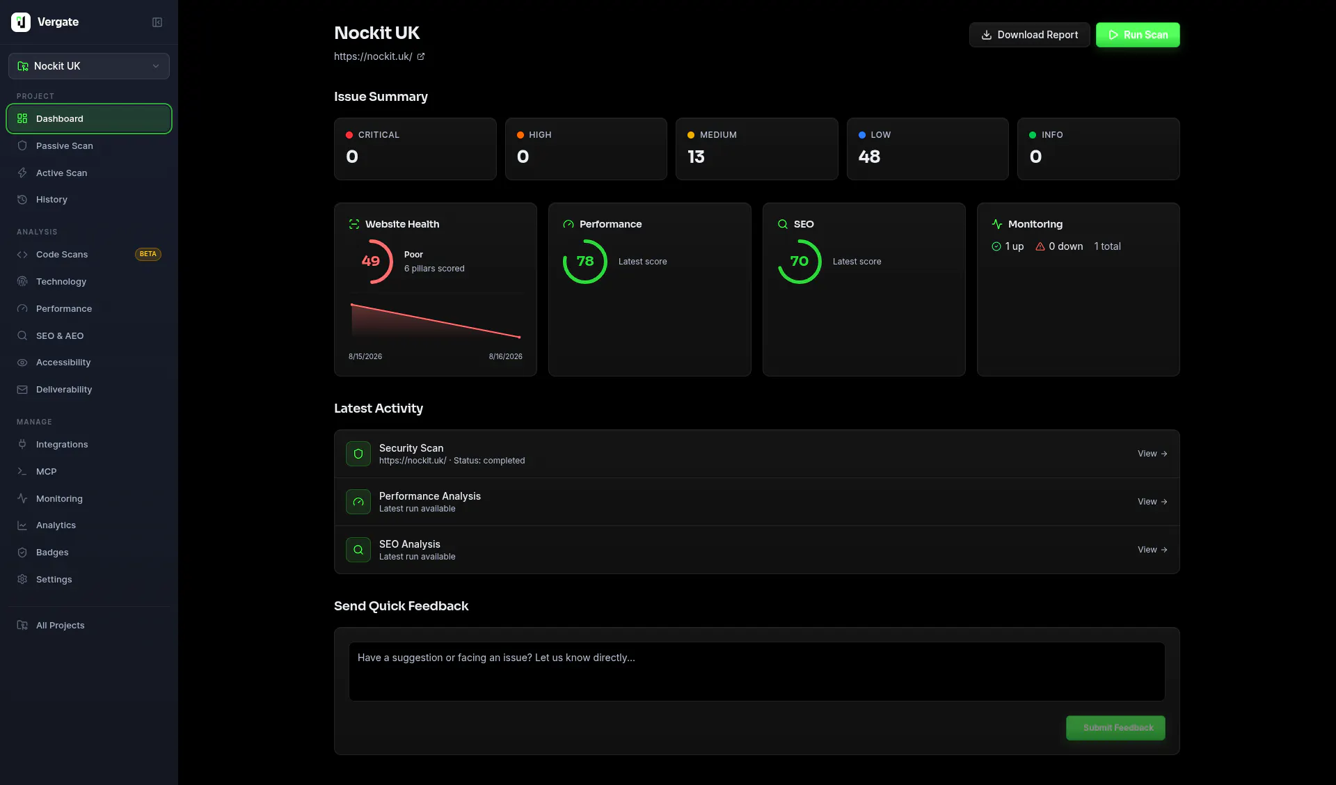 Vergate — Website Health & Security gallery image