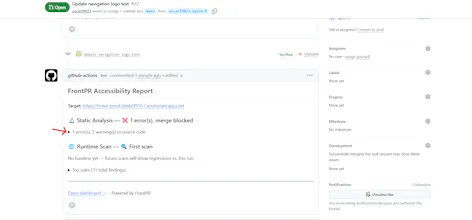 FrontPR — Accessibility scanner gallery image