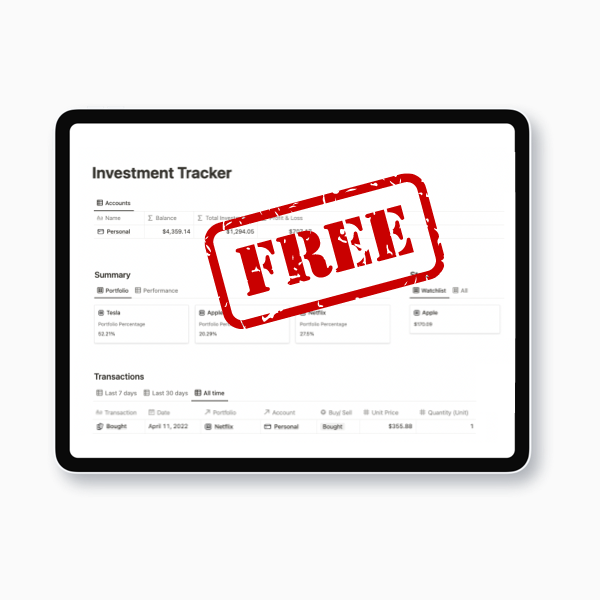Notion Investment Tracker