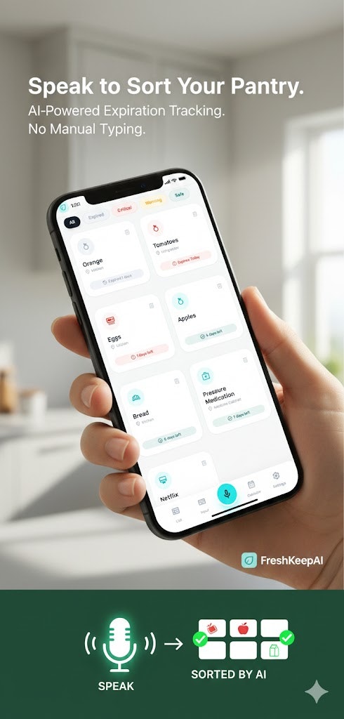 FreshKeepAI - Main product screenshot demonstrating key features and user interface
