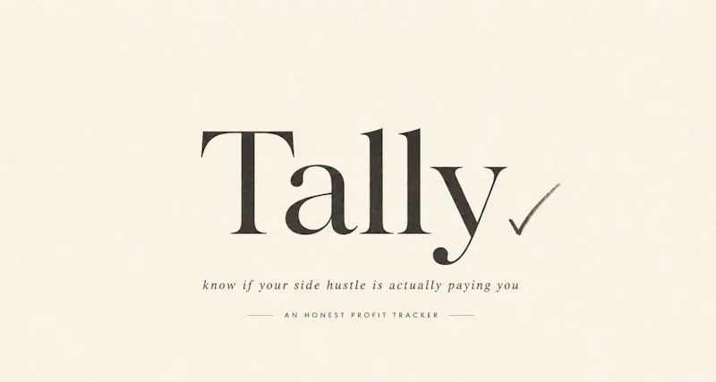 Tally screenshot 1