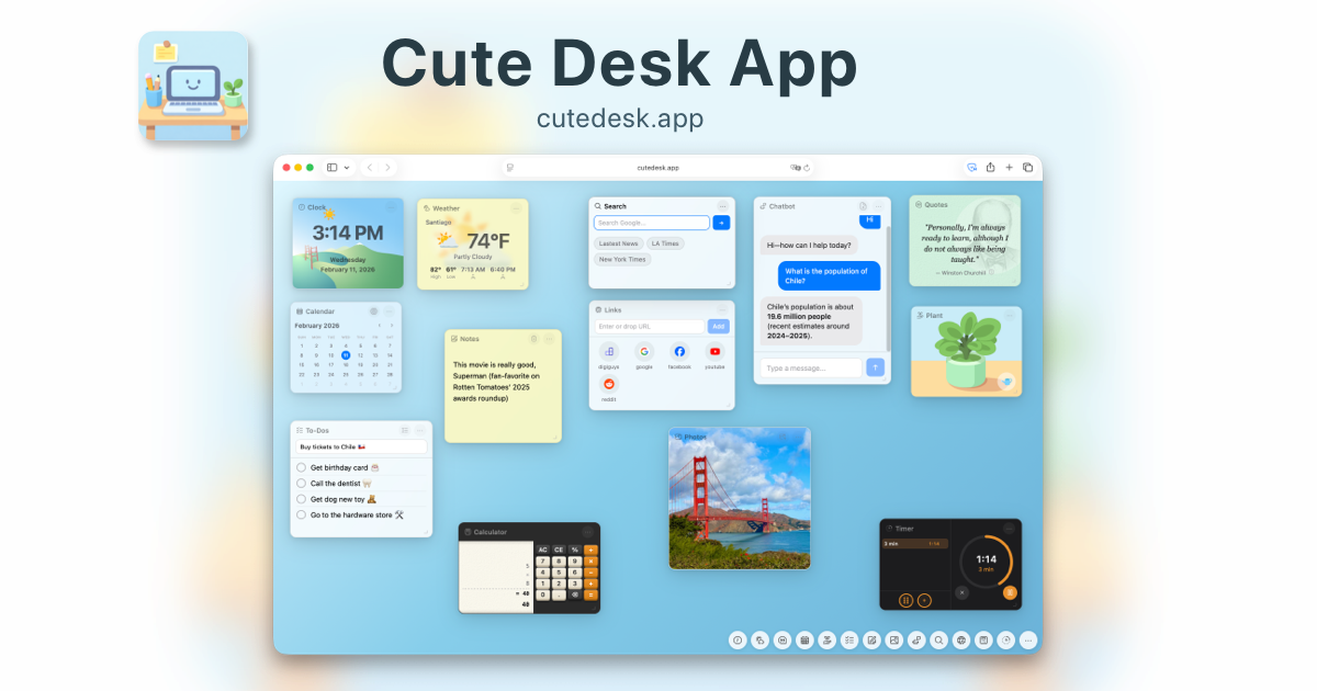 Cute Desk App gallery image