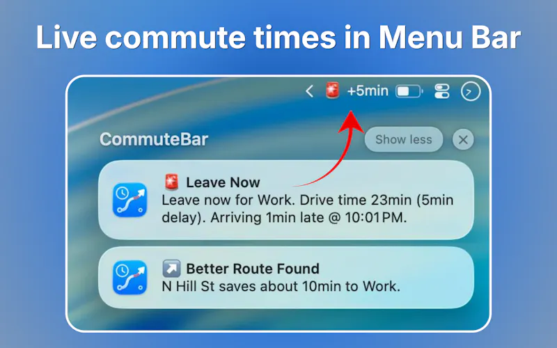CommuteBar screenshot 3