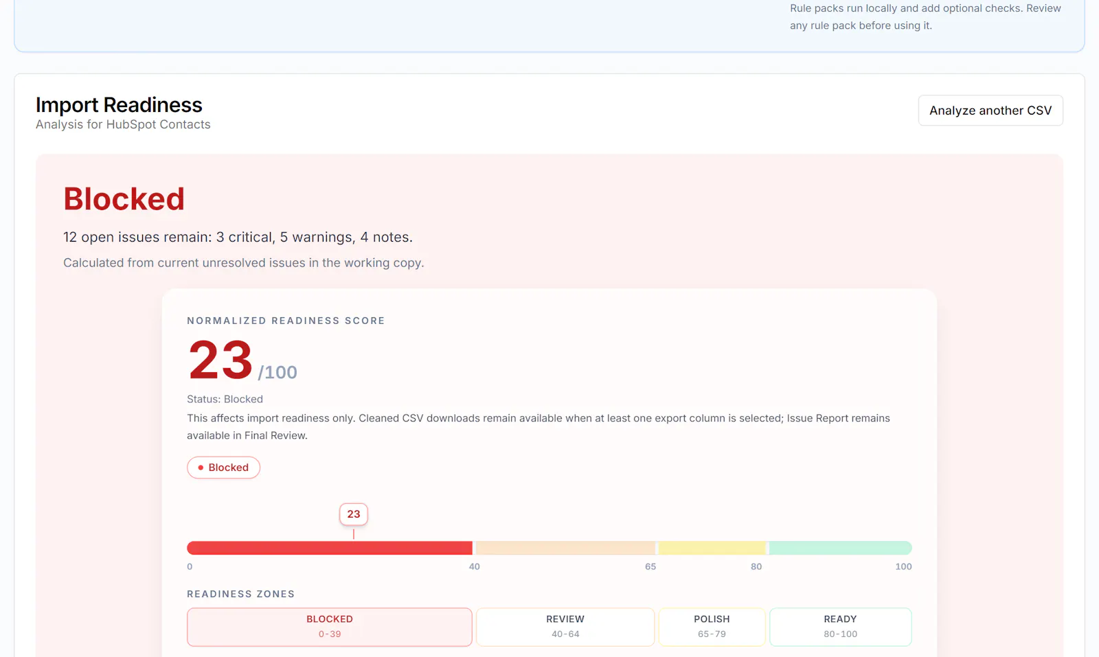 ReadyCSV screenshot 2