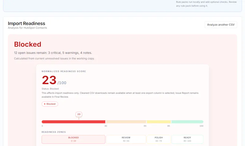 ReadyCSV screenshot 2