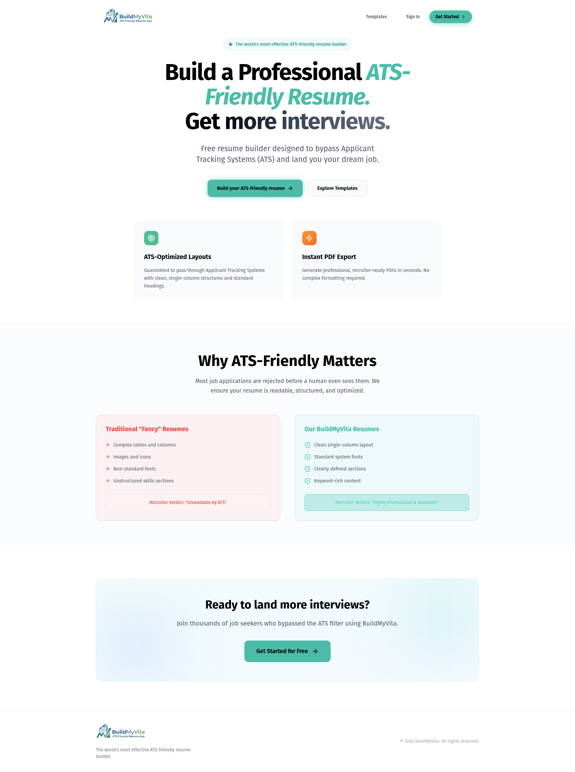 BuildMyVita - Main product screenshot demonstrating key features and user interface