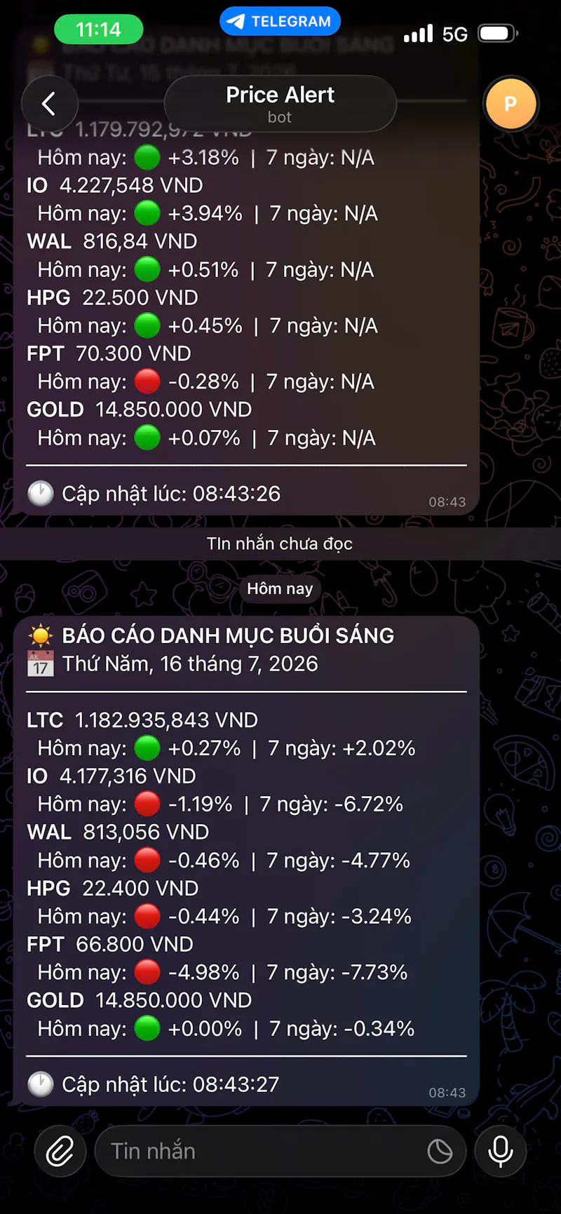 VN Stocks + Crypto + Gold Tracker screenshot 4