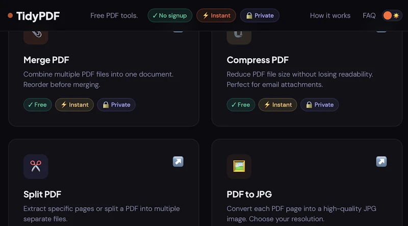 TidyPDF screenshot 2