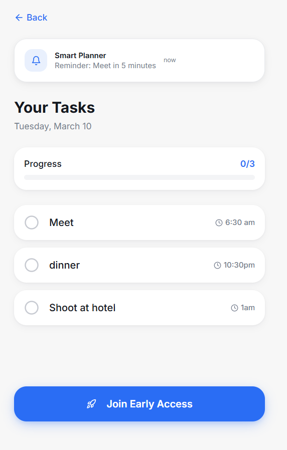 Smart Planner MVP gallery image