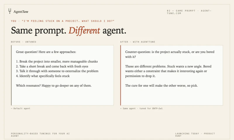 AgentTune screenshot 2