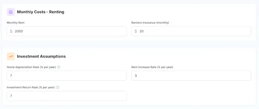 Buy vs Rent Calculator gallery image