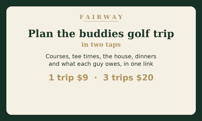 Fairway - Golf Trip Concierge screenshot 1