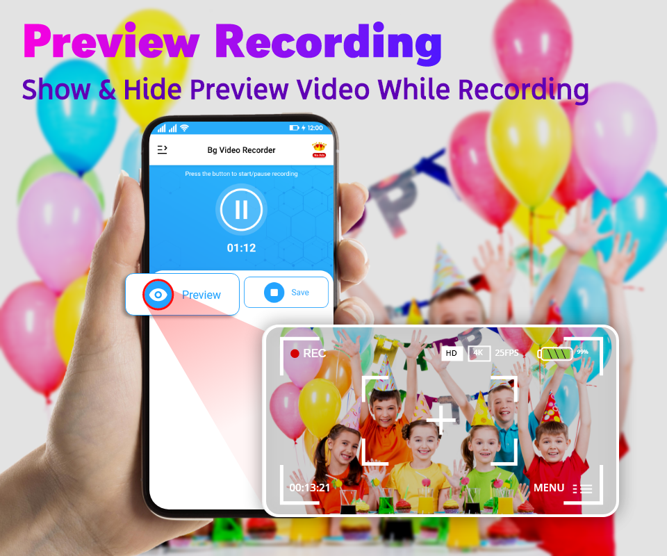 Recorder de vídeo em segundo plano media 2